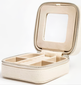 Needlepoint Rachel Barri Leather Jewelry Box 4" Self-Finishing