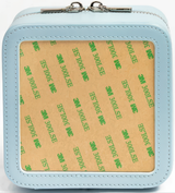Needlepoint Rachel Barri Leather Jewelry Box 5" Self-Finishing