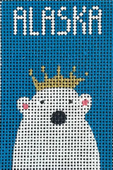 Needlepoint Handpainted Colors of Praise Luggage Insert Alaska 3x2