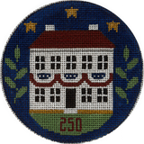 Needlepoint Handpainted Rebecca Wood American House 4"