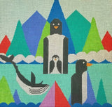 Needlepoint Handpainted Suzie Vallerie Antarctica 10x10