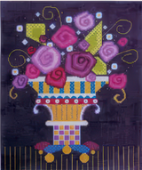Needlepoint Handpainted CBK Baroque Roses 9x11