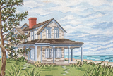 Needlepoint Handpainted Needle Crossings Beach Escape