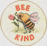 Needlepoint Handpainted Sandra Gilmore Bee Kind 6"