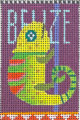 Needlepoint Handpainted Colors of Praise Luggage Insert Belize 3x2