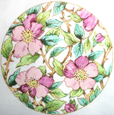 Needlepoint Handpainted Sandra Gilmore Blossoms 12"