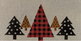 Needlepoint Handpainted Suzie Vallerie Buffalo Check Trees 13x7