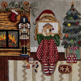 Needlepoint Handpainted Gayla Elliot Christmas Stitching Girl