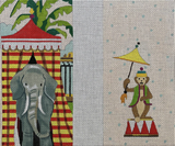 Needlepoint Handpainted Colors of Praise Circus Eyeglass Case 9x7