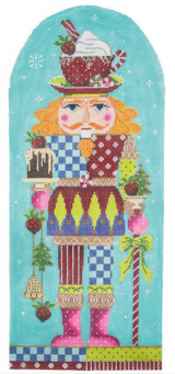 Needlepoint Handpainted Kelly Clark Cocoa and Cookies Nutcracker