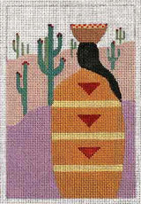 Needlepoint Handpainted Sundance Designs Desert Harvest w/ Stitch Guide 6x9