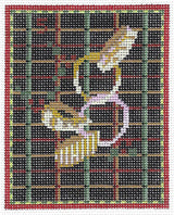 Needlepoint Handpainted Kelly Clark 12 Days of Christmas 4x5