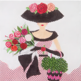 Needlepoint Handpainted CBK Flower Shopping