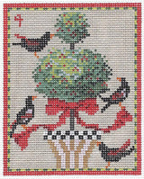 Needlepoint Handpainted Kelly Clark 12 Days of Christmas 4x5