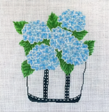 Needlepoint Handpainted Christmas CBK Gathering Bag 12"