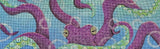 Needlepoint Handpainted Purple Palm I Sea You 5x16