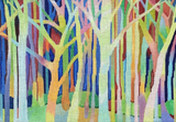 Needlepoint Handpainted Brenda Stofft Into the Woods