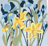 Needlepoint Handpainted Melissa Prince Irises 12x12