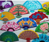 Needlepoint Handpainted JP Needlepoint Japanese Fans 12x12