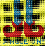 Needlepoint Handpainted Suzie Vallerie Jingle On! 4x4