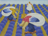 Needlepoint Handpainted Cooper Oaks Lavender Harvest 10x14