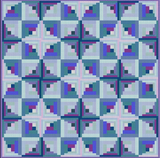 Needlepoint Handpainted Susan Roberts Log Cabin Wave 14x14