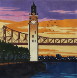 Needlepoint Handpainted PLD Designs London by Night 10x10