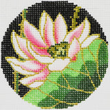 Needlepoint Handpainted Lee BJ Canvas Lotus 3"