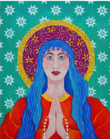 Needlepoint Handpainted JP Needlepoint Madonna 12x15