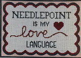 Handpainted Needlepoint is My Love Language Gingham Stitchery 5x7