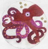 Needlepoint Handpainted Melissa Prince Octopus 4"