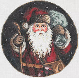 Needlepoint Handpainted Christmas Sandra Gilmore On His Way 6"