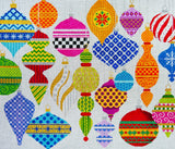 Needlepoint Handpainted JP Needlepoint Ornaments Galore 12x14