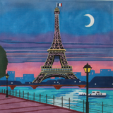 Needlepoint Handpainted PLD Designs Paris by Night 10x10