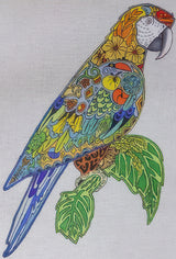 Needlepoint Handpainted Danji Parrot 10x14
