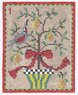 Needlepoint Handpainted Kelly Clark 12 Days of Christmas 4x5