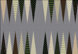 Needlepoint Handpainted Susan Roberts Backgammon Board Patterned Points
