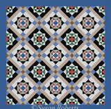 Needlepoint Handpainted Susan Roberts Queens Courtyard Quilt 14x14