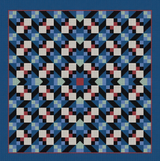 Needlepoint Handpainted Susan Roberts Quilt 13x13