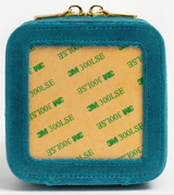 Needlepoint Rachel Barri Leather Jewelry Box 4" Self-Finishing