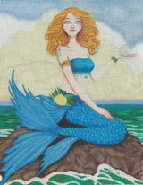 Needlepoint Handpainted Maggie Co Rezendes Mermaid 9x11