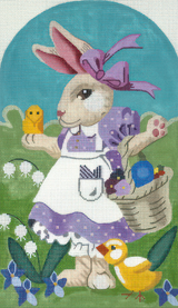 Needlepoint Handpainted Easter Bunny Ruthie Labors of Love 8x12