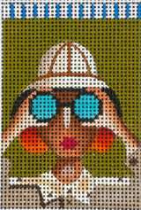 Needlepoint Handpainted Colors of Praise Luggage Insert Safari 3x2