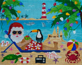 Needlepoint Handpainted Santa Baby JP Needlepoint 8x10