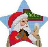 Needlepoint Handpainted Christmas Susan Roberts Santas Cookies Star 4x4