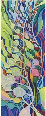 Needlepoint Handpainted Brenda Stofft Sea Kelp 5x14 on