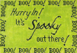 Needlepoint Handpainted Tina Griffin Spooky Outside Sign 7x5