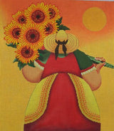Needlepoint Handpainted Cooper Oaks Sunflower Harvest 14x16
