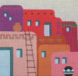 Needlepoint Handpainted Sundance Designs Sunset Pueblo w/Stitch Guide 9x9