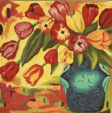 Needlepoint Handpainted PLD Designs Tapestry Tulips 14x14
